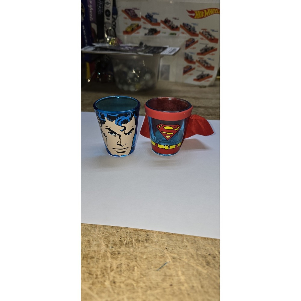 Lot Of 2 Superman Shot Glasses